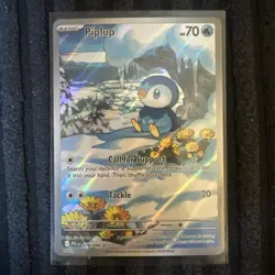 Piplup 098/094 Pokemon Phantasmal Flames Holo Full Art Card MINT - Image 1