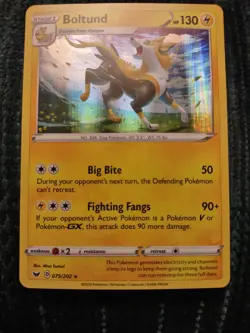 Boltund 075/202 Holo Rare Sword & Shield 2020 Pokemon Card Near Mint - Image 1