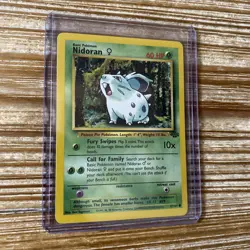Pokemon Card Nidoran Jungle 57/64 Unlimited WOTC Card LP-NM - Image 1