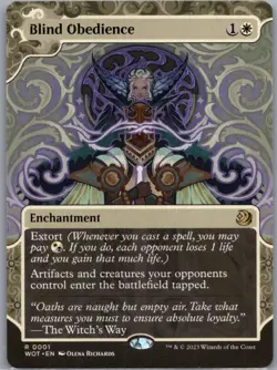 Blind Obedience R Wilds of Eldraine: Enchanting Tales 1 NM Normal - Image 1