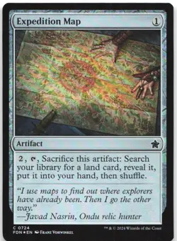 Expedition Map 724 Common Foundations Magic: The Gathering Foil Near Mint - Image 1