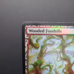 Foil Wooded Foothills Battle For Zendikar Expedition MtG Magic NM Near Mint Land - Image 2