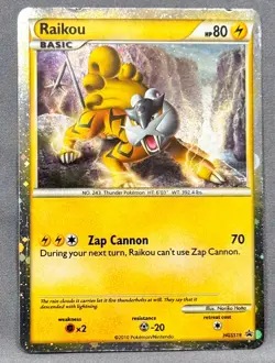HP+ Raikou HGSS19 Promo HGSS Black Star Promos Pokemon Noriko Hotta - Image 1