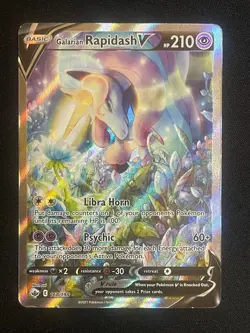 Pokemon Galarian Rapidash V Ultra Rare SWSH06: Chilling Reign 168/198 MP - Image 1