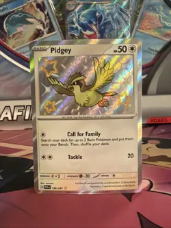 Pidgey 196/091 Pokemon Paldean Fates Baby Shiny Holo Rare NM - Image 1
