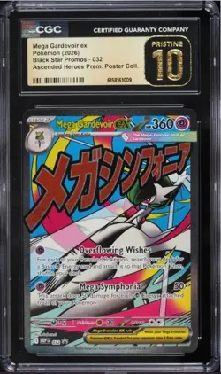 Pokemon Ascended Heroes Promo Mega Gardevoir EX 032 CGC Pristine 10 - Image 1