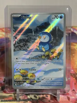 Pokemon TCG Piplup Illustration Rare 098/094 Near Mint Phantasmal Flames - Image 1