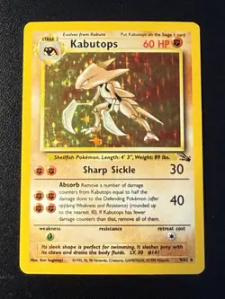 Kabutops 9/62 - Holo - Pokemon Fossil - Image 1