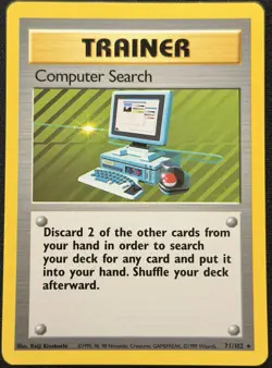 Computer Search 71/102 Base Set LP Pokemon TCG 1999 - Image 1