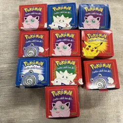 Pokemon Pikachu Togepi Poliwhirl Jigglypuff Burger King 23K Gold Plate 10 Pc Lot - Image 1