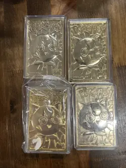 Pokemon Pikachu Togepi Poliwhirl Jigglypuff Burger King 23K Gold Plate 10 Pc Lot - Image 4