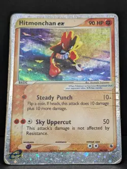 Hitmonchan ex 98/109 Ruby and Sapphire Holo Rare Pokemon TCG Nintendo DMG - Image 3