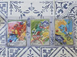 Pokemon First Partner Illustration Collection Gen 1 Kanto Starters Pack Fresh - Image 1
