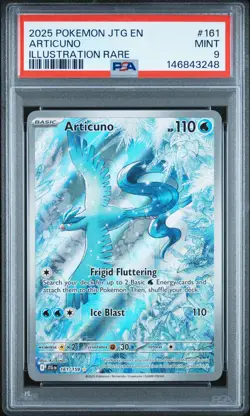 2025 POKEMON JTG EN-JOURNEY TOGETHER ILLUSTRATION RARE #161 ARTICUNO PSA 9 - Image 1