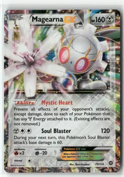 2016 Pokemon Steam Siege Magearna EX 75/114 Holo Rare - Image 1
