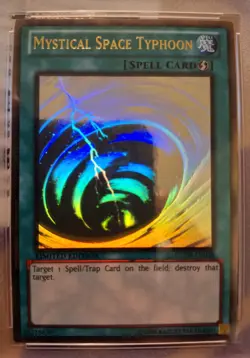 Yugioh Ghost Rare Mystical Space Typhoon GLD5-EN038 PSA 9 Haunted Mine 🔥 Pop 36 - Image 4
