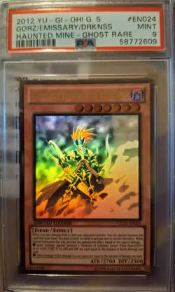 Yugioh PSA 9 Gorz the Emissary of Darkness GLD5-EN024 Haunted Mine Ghost Rare - Image 1