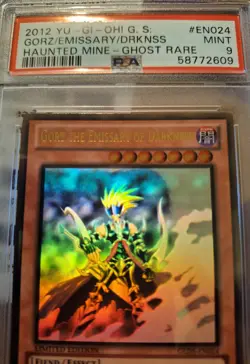 Yugioh PSA 9 Gorz the Emissary of Darkness GLD5-EN024 Haunted Mine Ghost Rare - Image 3
