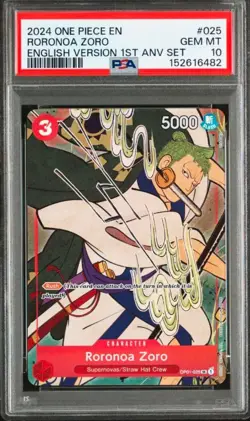 PSA 9 & 10 One Piece TCG Game 2024 English Version 1st Anniversary Complete SET - Image 3