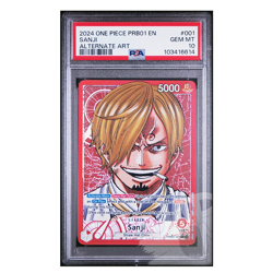 One Piece Card Sanji PRB01-001 Leader Alt. Art English - PSA 10 GEM MT - Image 1