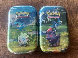 Pokemon Mini Tins 2 Factory Sealed Gengar & Togepi TCG Booster Packs Art Card - Image 1