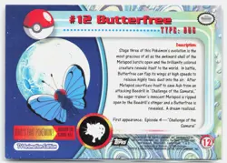 Butterfree #12 Topps Trading Cards Series 1 Pokemon Moderately Played - Image 2