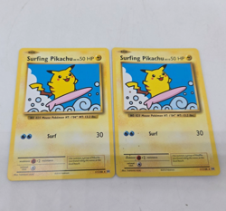 2 Pokemon Pikachu TCG Surfing Evolutions Card 111/108 Regular pair - Image 1
