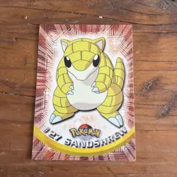 Pokemon Card Sandshrew Topps TV Animation Edition 27 1999 Rare Green Label - Image 2