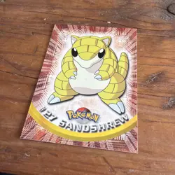 Pokemon Card Sandshrew Topps TV Animation Edition 27 1999 Rare Green Label - Image 3