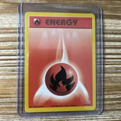 Fire Energy 107/111 Neo Genesis Unlimited Pokemon Card WOTC LP-NM - Image 1