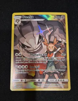 Pokemon Card Cosmic Eclipse SM12 Steelix Full Art 247/236 NM - Image 1