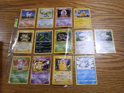 Lot Of 13 Random Pokemon Trading Card Game Cards From Years 1995-1998 And 2020 - Image 1