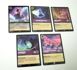 Disney Lorcana Theme Lot - Fantasia Theme Lot Of 5 Cards - Image 1