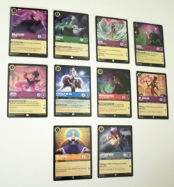 Disney Lorcana Theme Lot - Disney Villains Theme Lot Of 10 Cards - Image 1