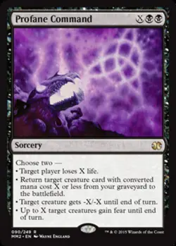 MTG Profane Command - Foil, Modern Masters 2015, Damaged, English - Image 1
