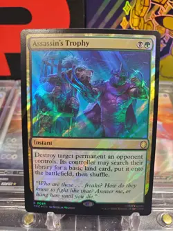 Assassin's Trophy 0055 Rare *SURGE FOIL* Commander Instant MTG TMNT - Image 1