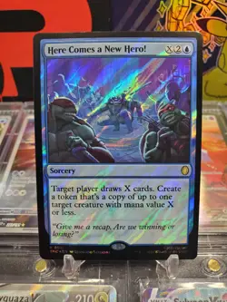Here Comes a New Hero! 0011 Rare *SURGE FOIL* Sorcery MTG TMNT - Image 1