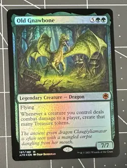 MTG - Old Gnawbone - Adventures in the Forgotten Realms - Foil - Near Mint - Image 1
