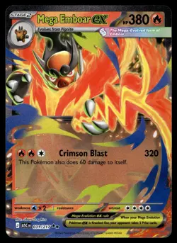 Mega Emboar ex 031/217 Double Rare Ascended Heroes Pokemon Near Mint - Image 1