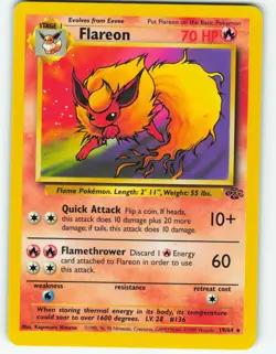 Flareon - 19/64 Jungle Set - Pokemon TCG - 1999 - Image 1