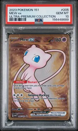 Pokemon 151 Mew ex Metal Promo 205/165 Hyper Rare Ultra Premium PSA 10 Gem Mint - Image 1