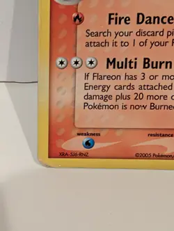 Pokemon Card TCG Flareon 5/115 Unseen Forces Reverse Holo Stamp - LP. - Image 3