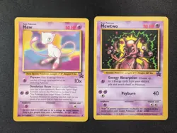 [MP] Pokemon 2000 Mew Mewtwo Black Star Promo Vintage - Image 1
