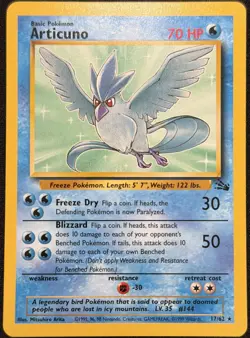 Articuno 17/62 Fossil Set LP Pokemon TCG 1999 - Image 1