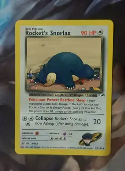 Rocket's Snorlax, Gym Heroes 33/132- NM - Image 1