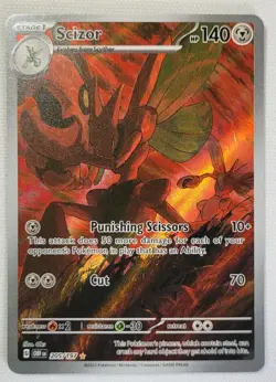 Scizor #205/197 Obsidian Flames Illustration Rare Holo Pokemon TCG NM/NM+ - Image 2