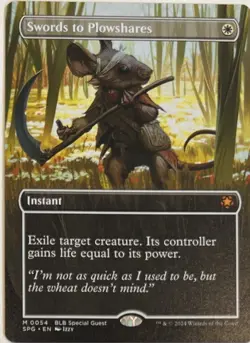 MTG Swords to Plowshares (Borderless) Bloomburrow Special Guests Near Mint - Image 1