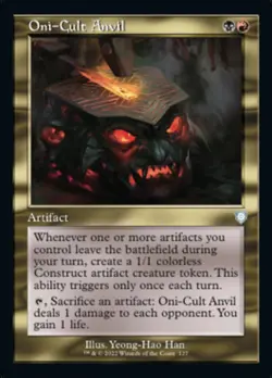 Oni-Cult Anvil (Retro) [The Brothers' War Commander] Magic MTG - Image 1
