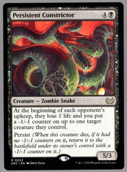 Persistent Constrictor 0022 Non Foil Rare Duskmourn MTG Near Mint - Image 1
