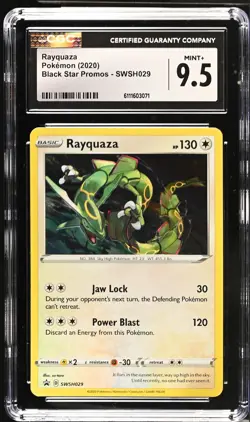 Rayquaza SWSH029 Black Star Promos Pokemon CGC 9.5 Mint+ - Image 1